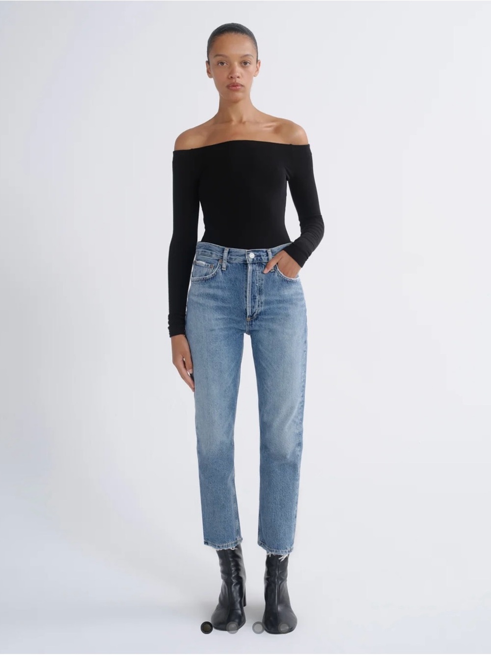 AGOLDE Riley High Rise Straight Leg Crop Jeans size 29